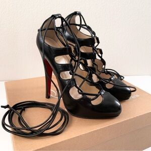 Christian Louboutin strappy nappa leather heels